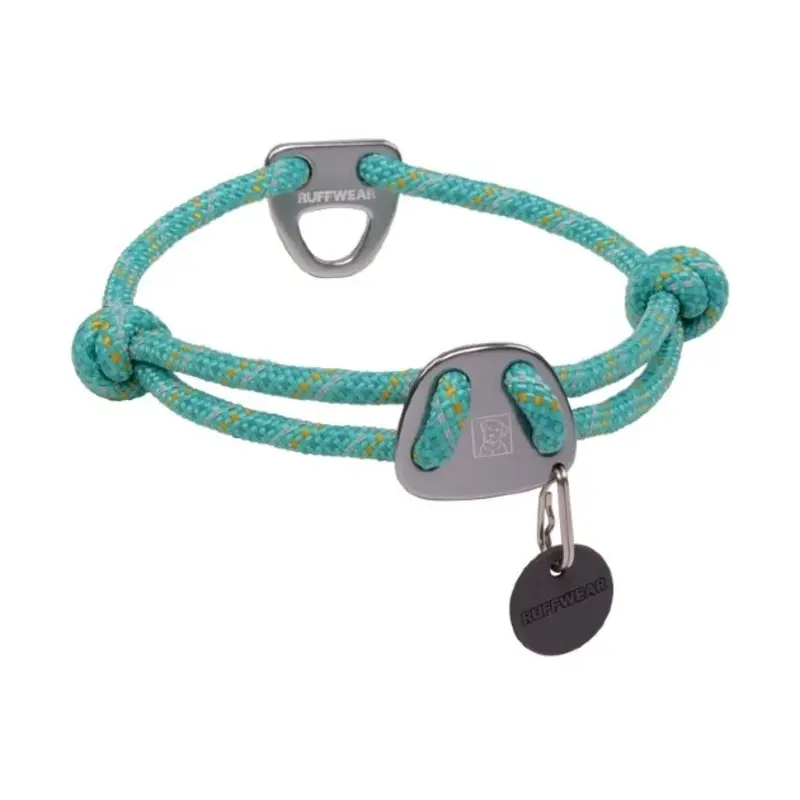 Ruffwear Knot-a-Collar Reflective Rope Dog Collar (Aurora Teal)