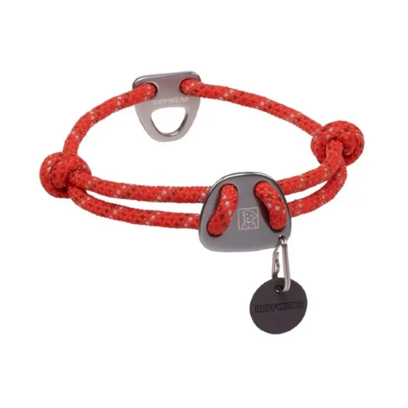 Ruffwear Knot-a-Collar Reflective Rope Dog Collar (Red Sumac)