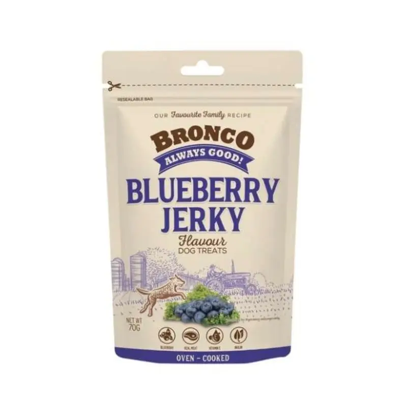 Bronco Chicken Jerky Dog Treat (Blueberry Flavoured)