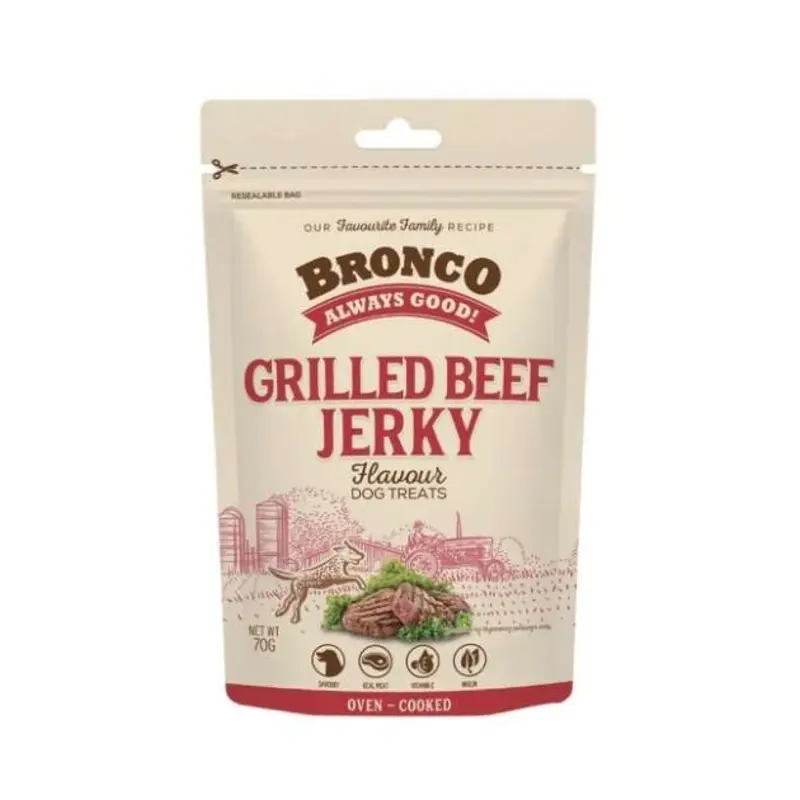 Bronco Chicken Jerky Dog Treat (Grilled Beef Flavoured)