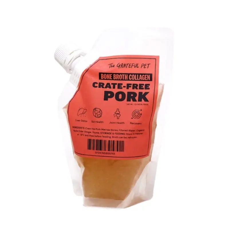 The Grateful Pet Bone Broth Collagen for Dogs & Cats (Pork)