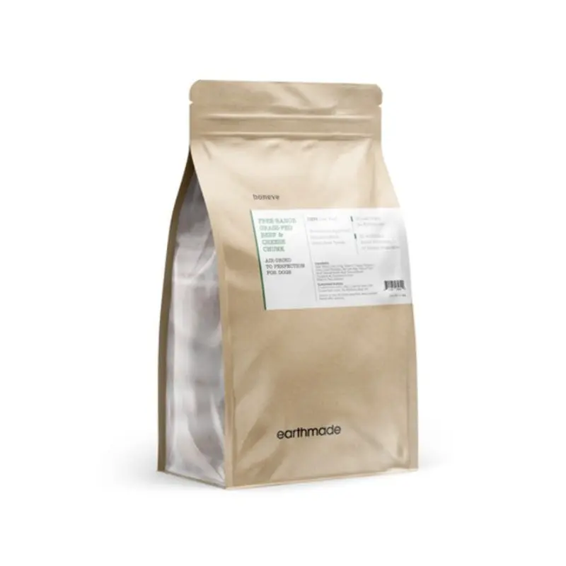 Boneve Earthmade Grass-Fed Beef and Cheese Chunks Air Dried Dog Treats