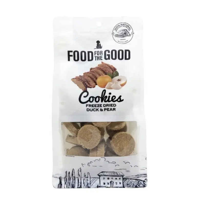 Food For The Good Freeze Dried Cat & Dog Treats (Duck & Pear Cookies)
