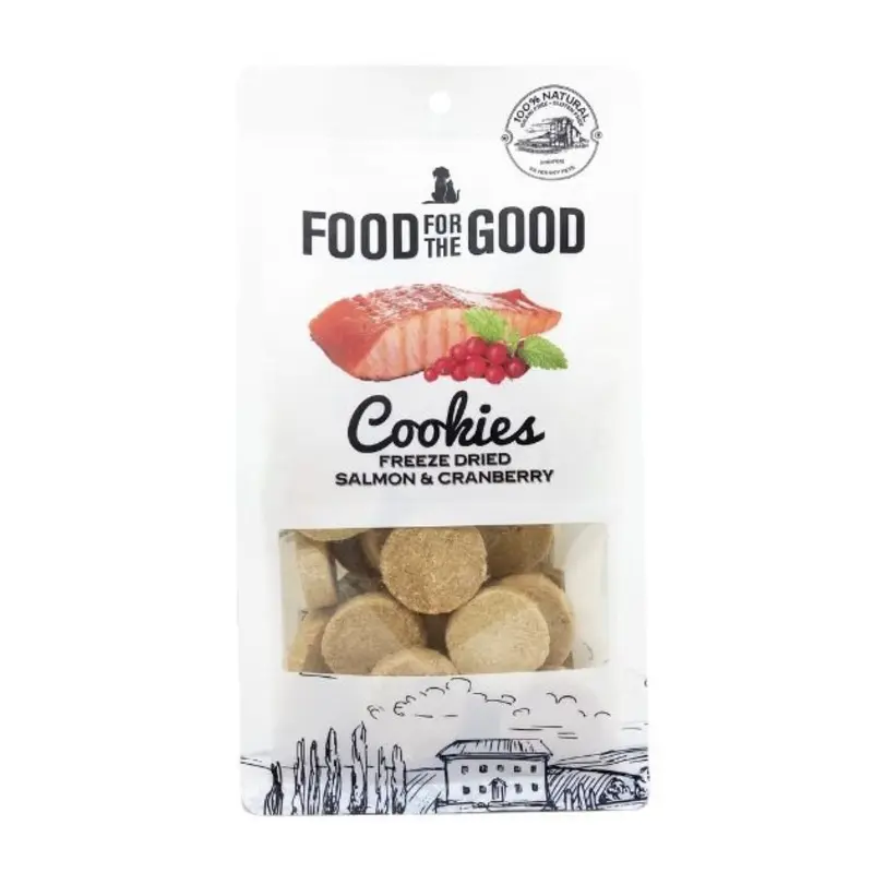 Food For The Good Freeze Dried Cat & Dog Treats (Salmon & Cranberry Cookies)