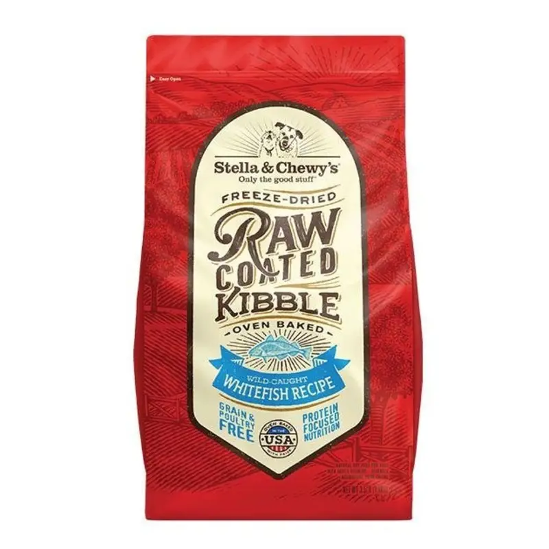 TRY & BUY: Stella & Chewys Grain Free Raw Coated Kibbles (Whitefish) Dry Dog Food