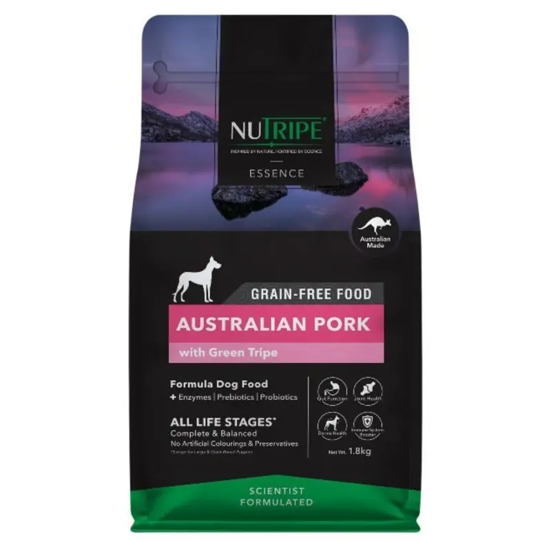 TRY & BUY: NUTRIPE Essence Grain-Free Australian Pork with Green Tripe Formula Dog Food