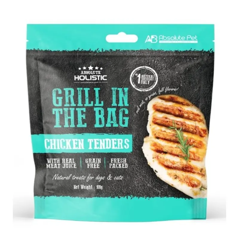 Absolute Holistic Grill In The Bag (Chicken Tenders) Natural Dog & Cat Treats