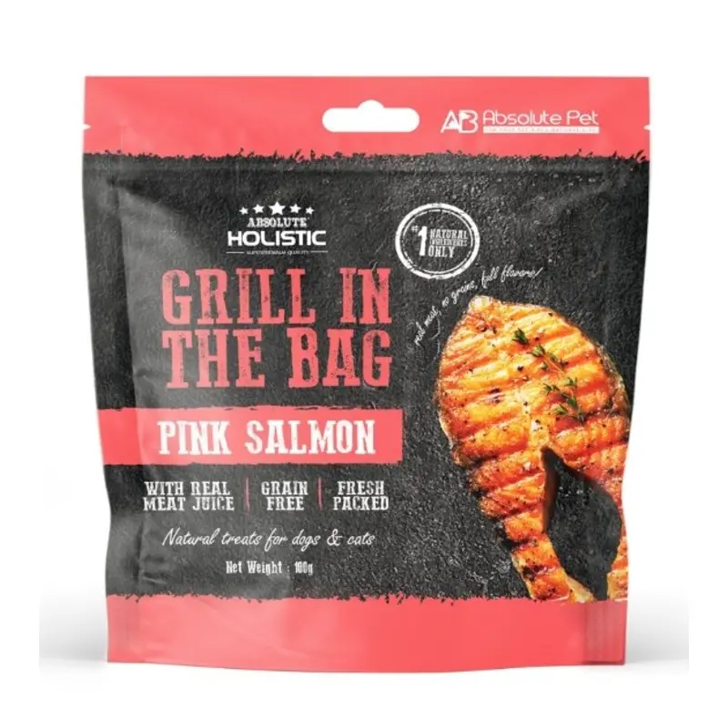 Absolute Holistic Grill In The Bag (Pink Salmon) Natural Dog & Cat Treats