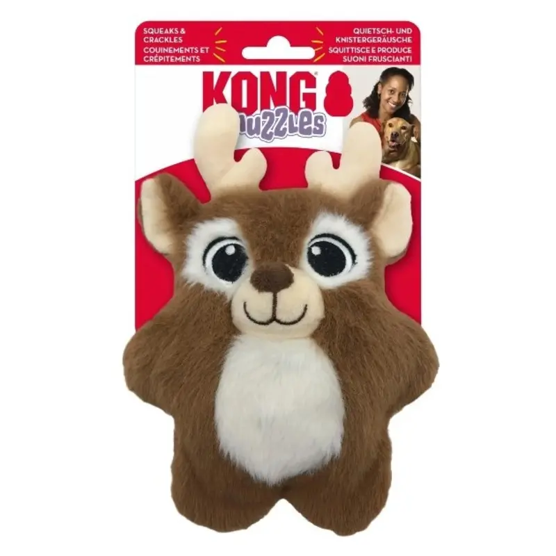 Kong Holiday Snuzzles Reindeer Plush Dog Toy