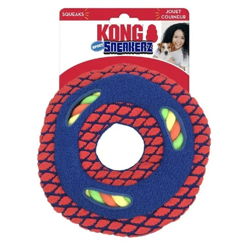 Kong Sneakerz Sport Disc with Rope Dog Toy
