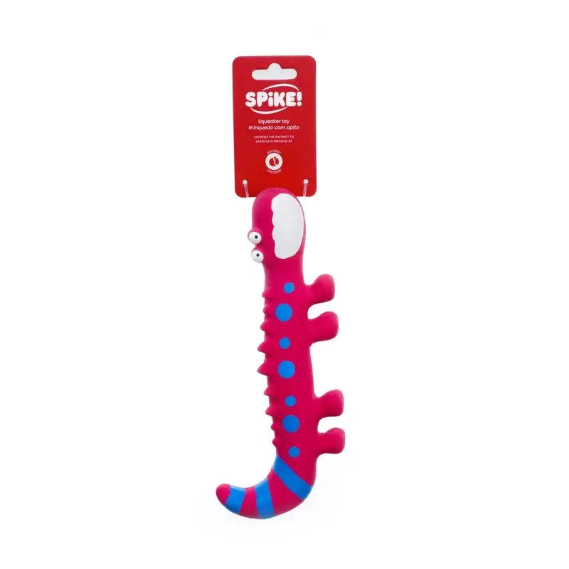 Spike! Latex Pink Lizard Squeaker Toy for Dogs