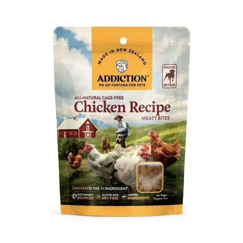 $4 ONLY [PWP SPECIAL]: Addiction Grain-Free Meaty Bites Dog Treats (Chicken)