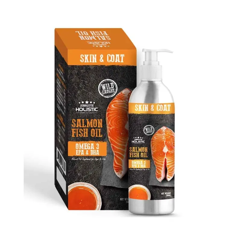 Absolute Holistic Salmon Fish Oil Supplement for Cats & Dogs
