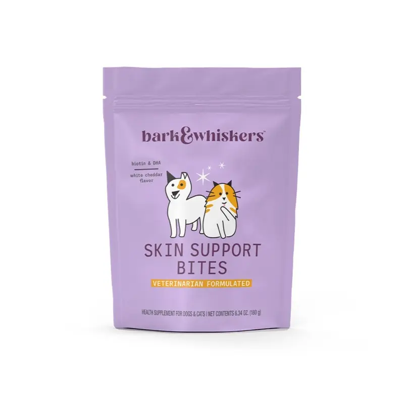 Bark & Whiskers Skin Support Bites Supplements For Cats & Dogs