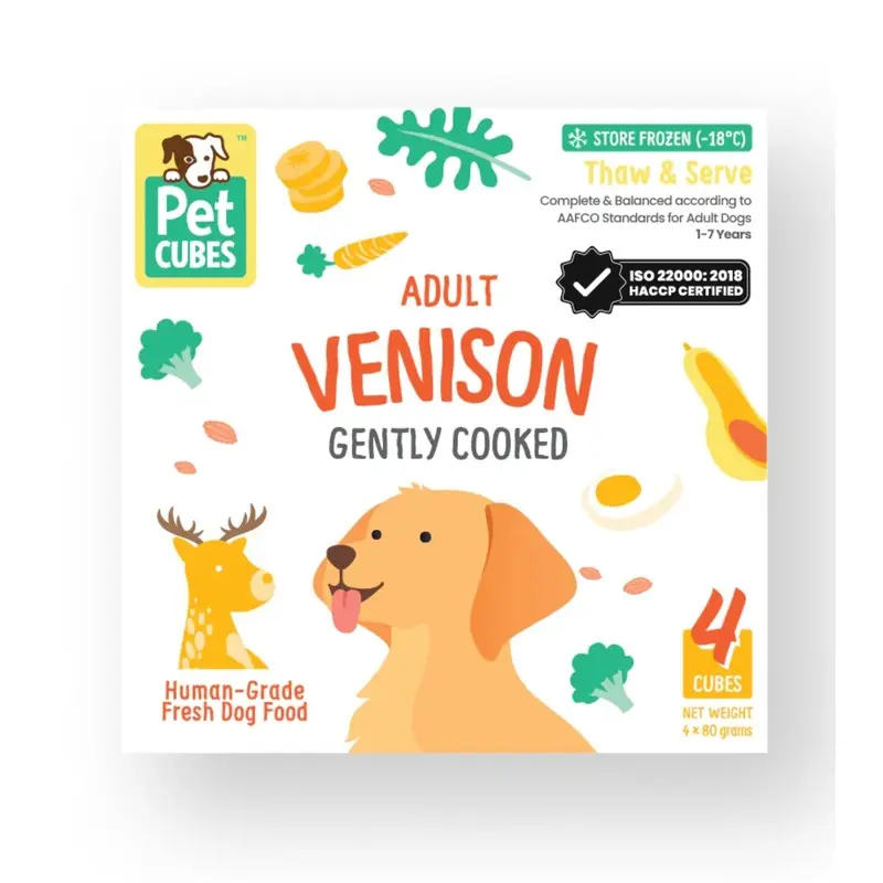 PetCubes Cooked Dog Food (Venison)