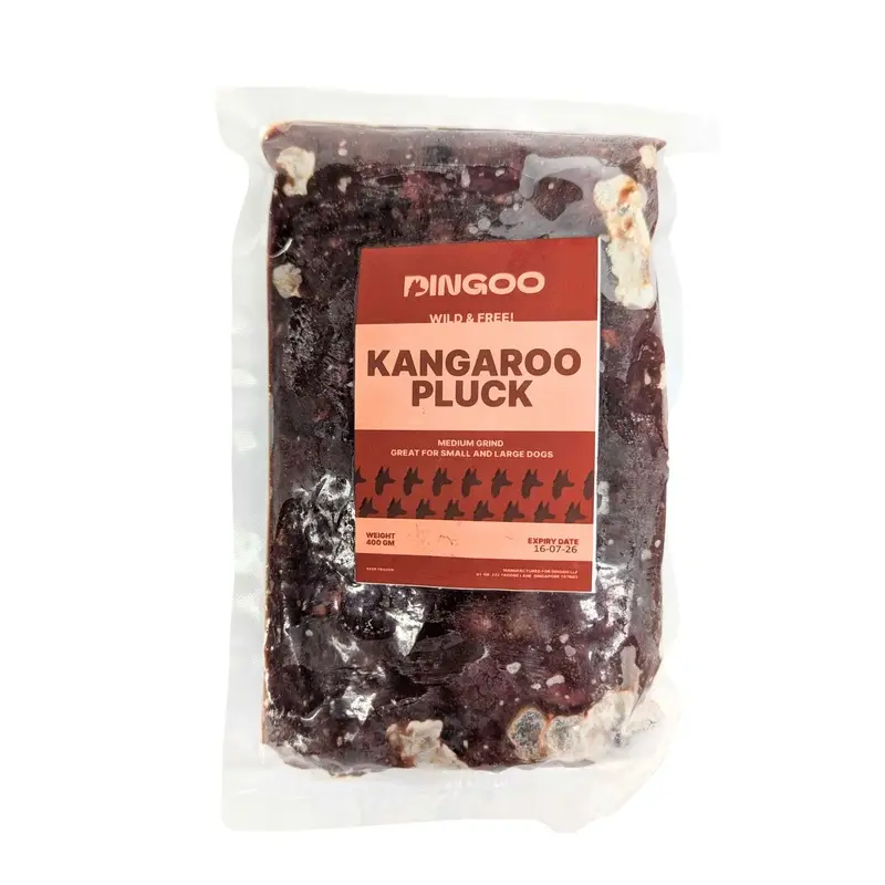 Dingoo Medium Grind Raw Dog Food (Kangaroo Pluck Mince)
