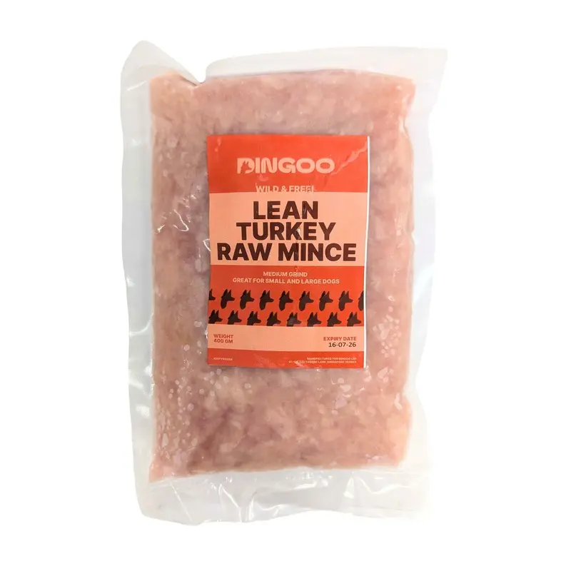 Dingoo Medium Grind Raw Dog Food (Lean Turkey Raw Mince)