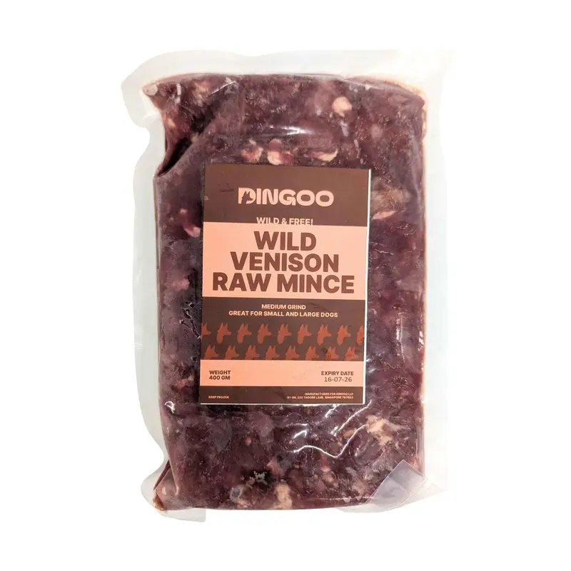 Dingoo Medium Grind Raw Dog Food (Wild Venison Raw Mince)