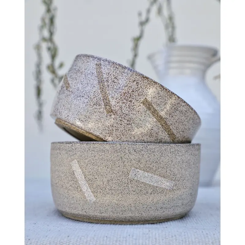 Afterparty Confetti Handmade Dog Bowl Set