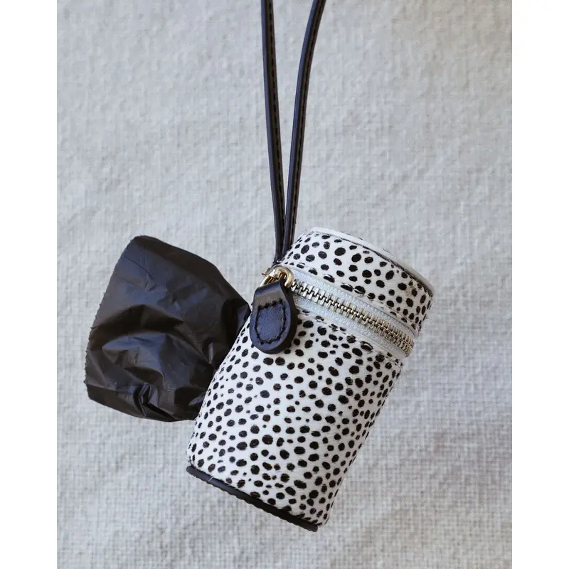 Wylde Black Spotted Poop Bag Holder