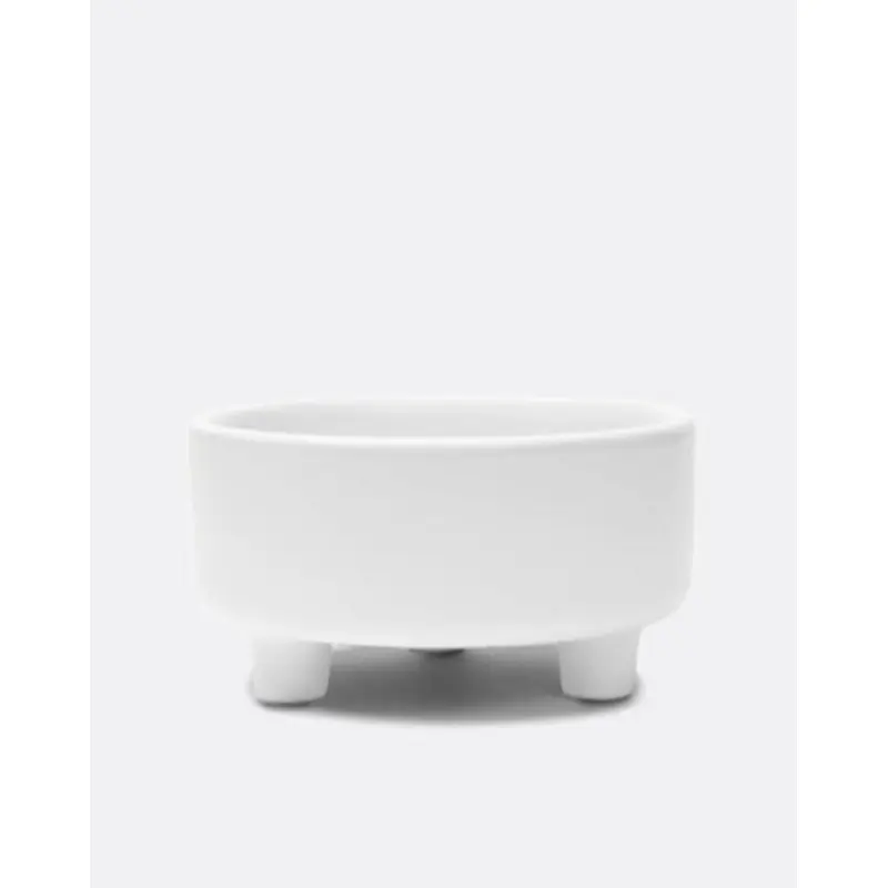 Treat Yourself White Ceramic Dog Bowl
