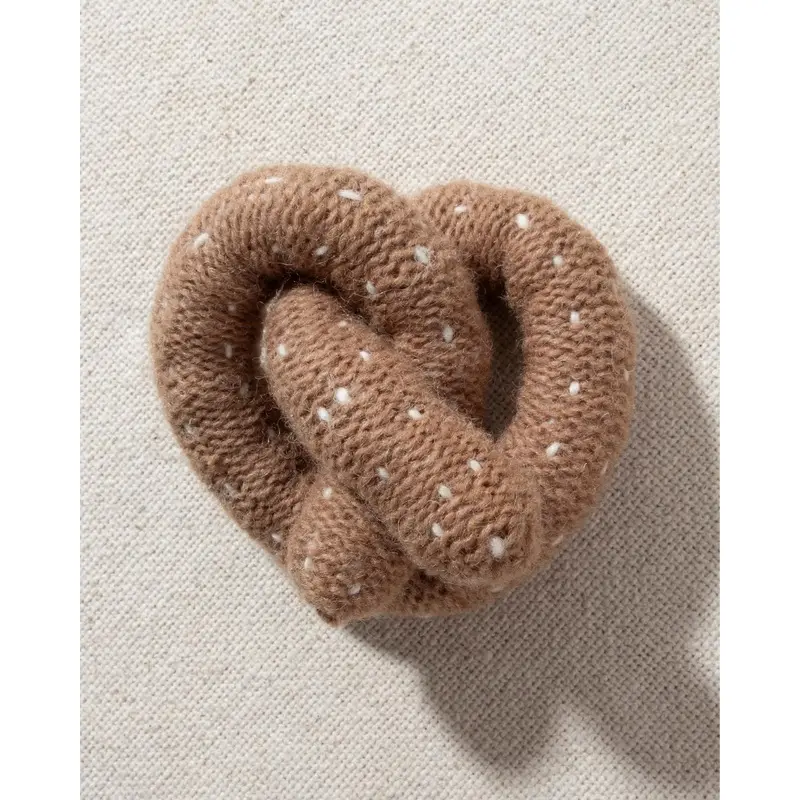 Twist + Shout Hand-Knit Pretzel Dog Toy