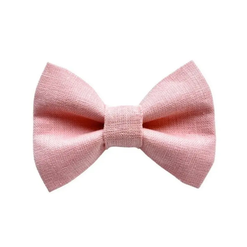 Take a Bow Pink Linen Bow Tie
