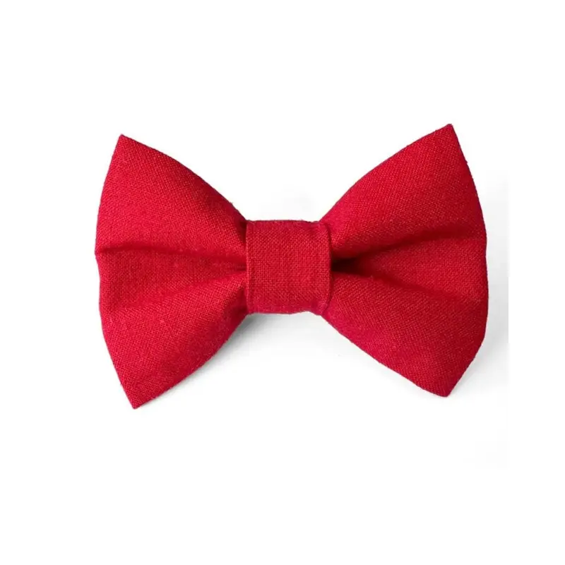 Take a Bow Red Linen Bow Tie