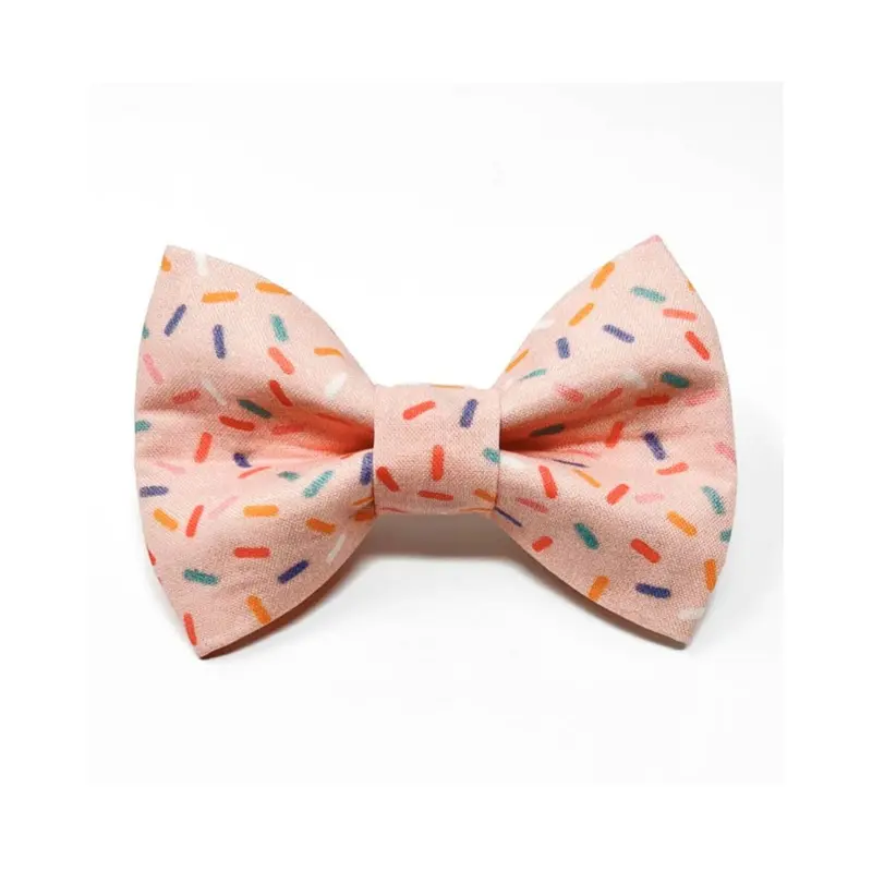 Take a Bow Pink Confetti Bow Tie