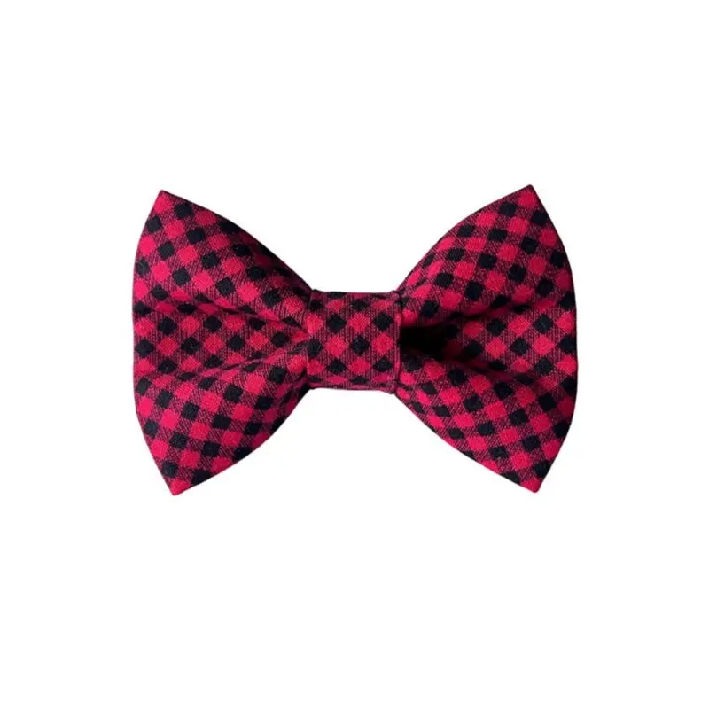 Take a Bow Red + Black Check Bow Tie