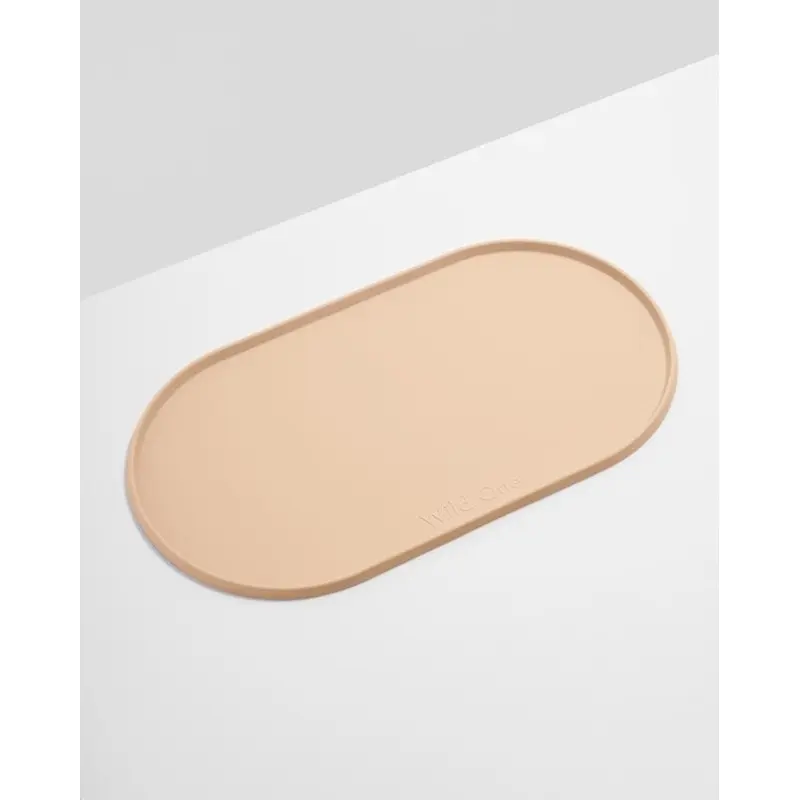 Wild One Tan Silicone Dog Placemat