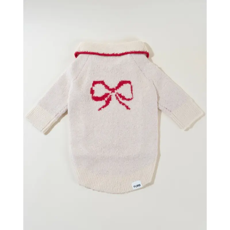 All Wrapped Up Ivory Bow Sweater