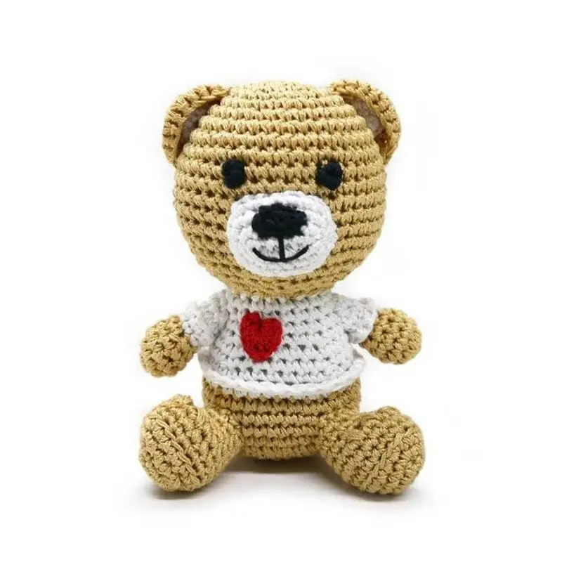 Bear-y Cute Crochet Teddy Bear Dog Toy
