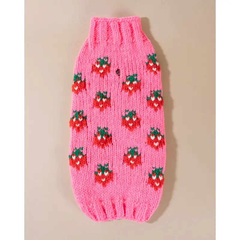 Berry Cute Hot Pink Dog Sweater