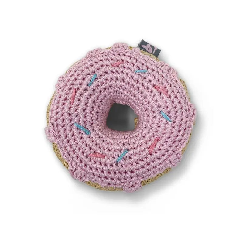 Sprinkle of Fun Crochet Donut Dog Toy