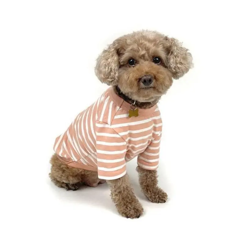 Tiny Gondolier Peach + Cream Stripe Tee