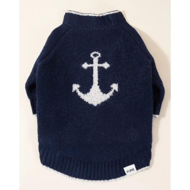 Anchors Aweigh Navy Dog Sweater