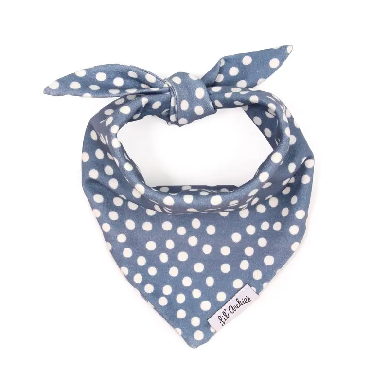 Spotted Pup Blue Organic Cotton Bandana