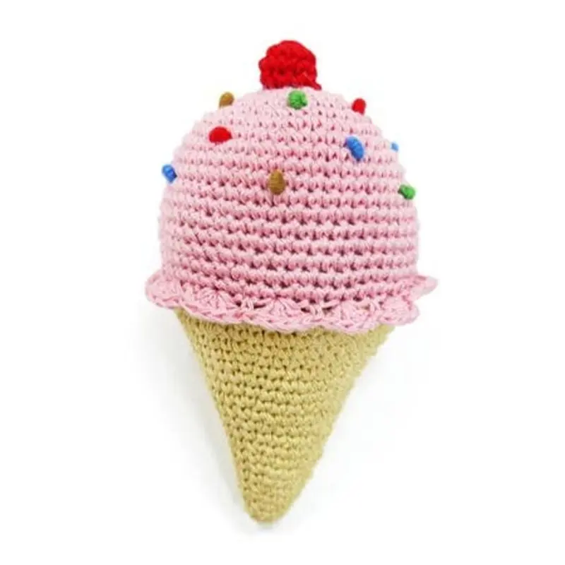 Sundae Funday Crochet Ice Cream Dog Toy