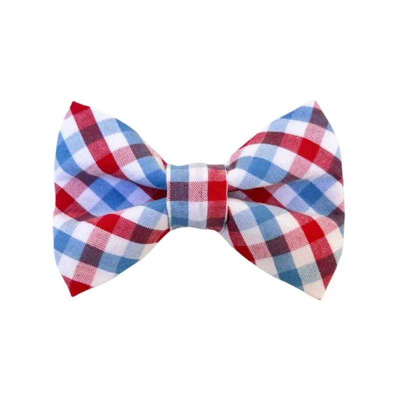 Take a Bow Red White + Blue Gingham Bow Tie