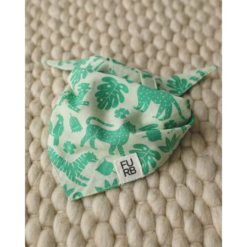 Tall Tails Green Print Dog Bandana