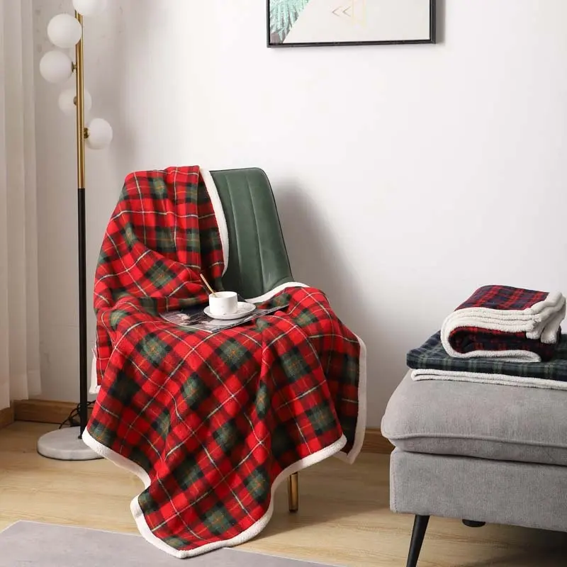 Large Plaid Dog Blanket
