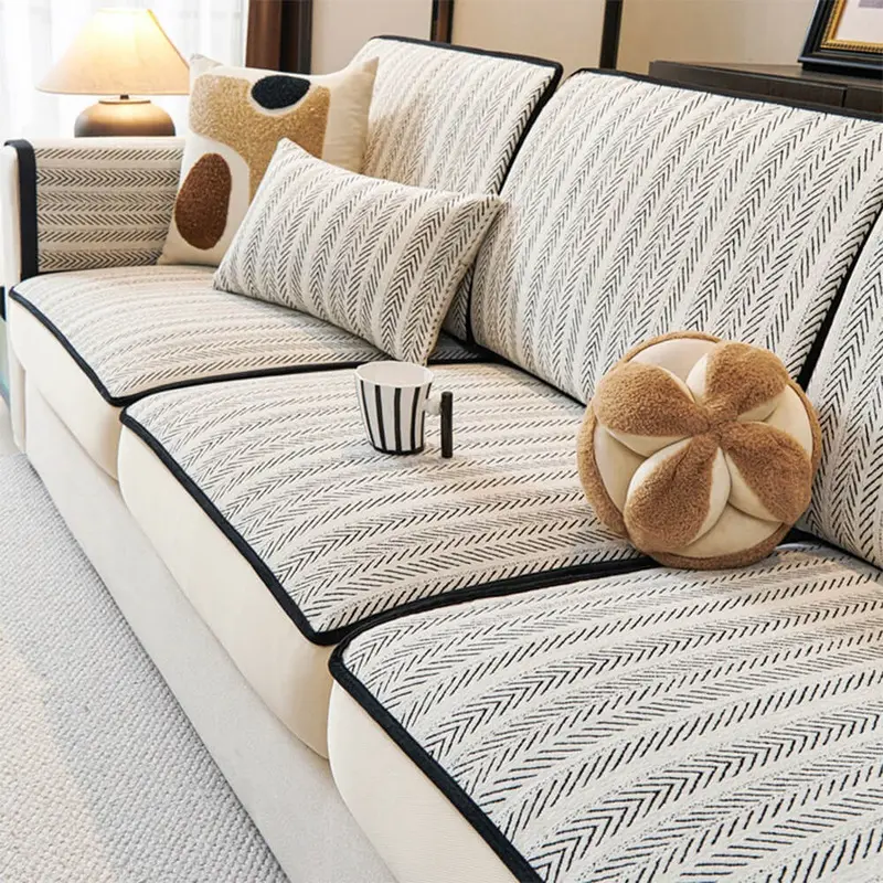 Classic Retro Stretch Chenille Couch Cover  Full Protection with Elegant Design