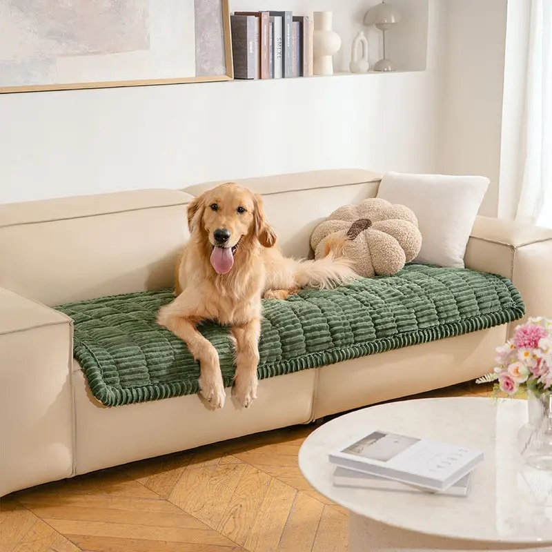 Make Waffle Biscuit Couch Cover  Cozy Soft Flannel & Breathable Pet Mat