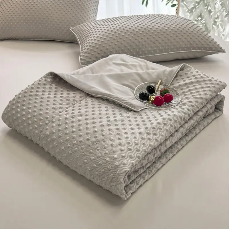 Ultra-Soft Cooling Bubble Dot Filled Home Throw Blanket for Pets and Human