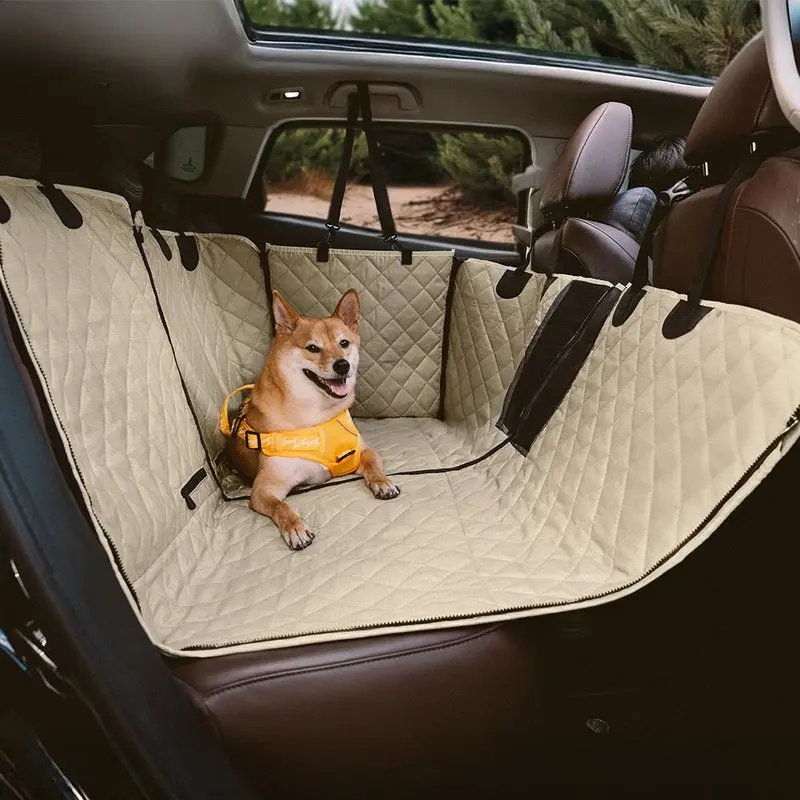 Waterproof Multi-Use Car Dog Seat Cover  Convertible Back Seat Protector for Pets