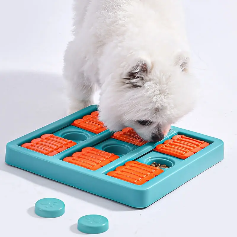 Square Interactive Slow Feeder Dog Puzzle Toy