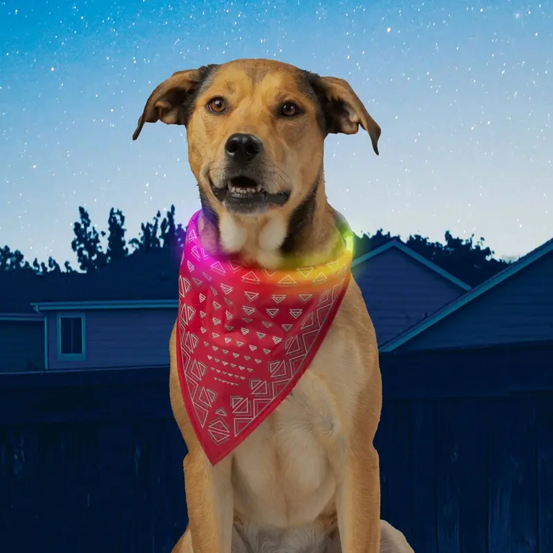 Nite Ize NiteHowl Bandana Rechargeable LED Safety Necklace Disc-O Select Red