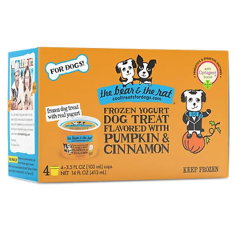 Bear & Rat Dog Frozen Yogurt - Pumpkin  : 4 PK