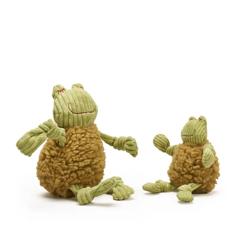 Fiona Frog HuggleFleece FlufferKnottie Plush Dog Toy